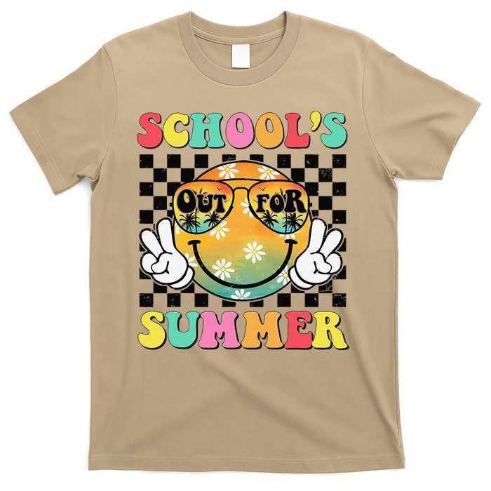 Last Day Of School Smile Teacher Schools Out For Summer T-Shirt