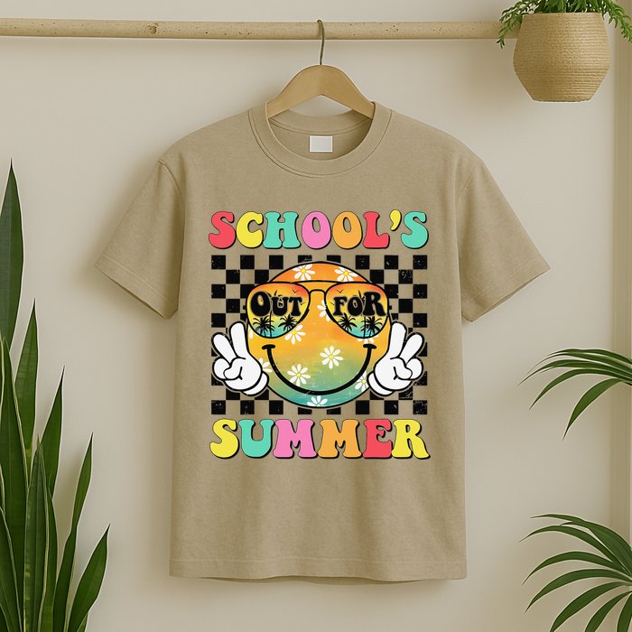 Last Day Of School Smile Teacher Schools Out For Summer T-Shirt
