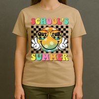 Last Day Of School Smile Teacher Schools Out For Summer T-Shirt