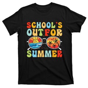 Last Day Of School Retro Schools Out For Summer Teacher T-Shirt