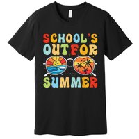 Last Day Of School Retro Schools Out For Summer Teacher Premium T-Shirt