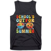 Last Day Of School Retro Schools Out For Summer Teacher Tank Top