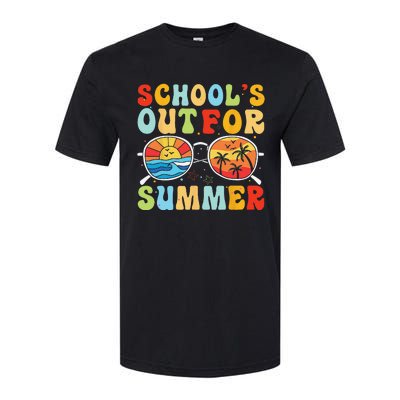 Last Day Of School Retro Schools Out For Summer Teacher Softstyle CVC T-Shirt