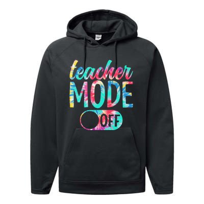 Last Day of School teacher mode off Teacher Performance Fleece Hoodie