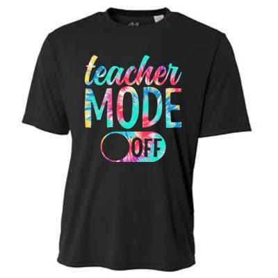 Last Day of School teacher mode off Teacher Cooling Performance Crew T-Shirt