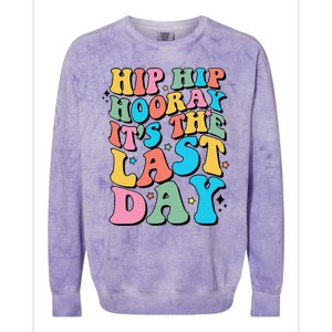 Last Day Of School Hello Summer Teacher Gift Colorblast Crewneck Sweatshirt