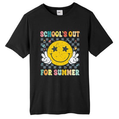 Last Day Of School Retro Schools Out For Summer Teacher Tall Fusion ChromaSoft Performance T-Shirt