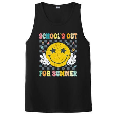 Last Day Of School Retro Schools Out For Summer Teacher PosiCharge Competitor Tank