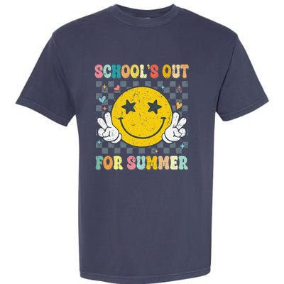 Last Day Of School Retro Schools Out For Summer Teacher Garment-Dyed Heavyweight T-Shirt