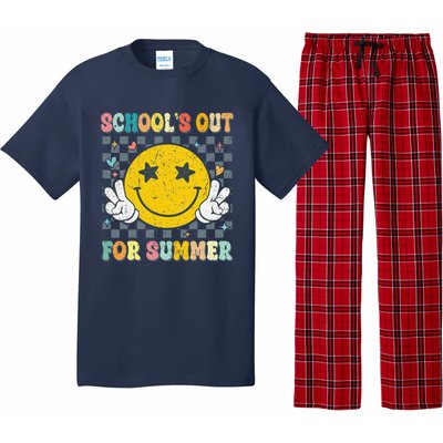 Last Day Of School Retro Schools Out For Summer Teacher Pajama Set