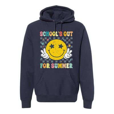 Last Day Of School Retro Schools Out For Summer Teacher Premium Hoodie