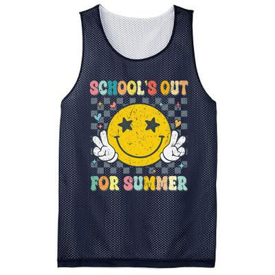 Last Day Of School Retro Schools Out For Summer Teacher Mesh Reversible Basketball Jersey Tank