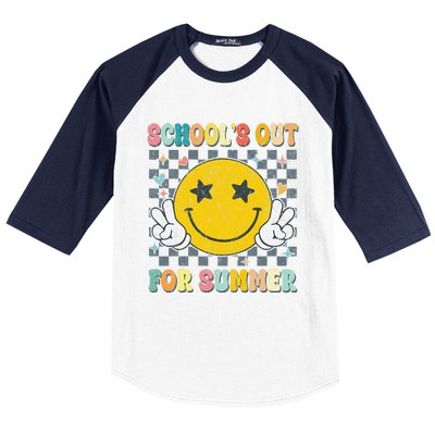 Last Day Of School Retro Schools Out For Summer Teacher Baseball Sleeve Shirt