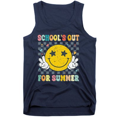 Last Day Of School Retro Schools Out For Summer Teacher Tank Top