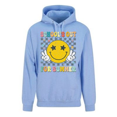 Last Day Of School Retro Schools Out For Summer Teacher Unisex Surf Hoodie