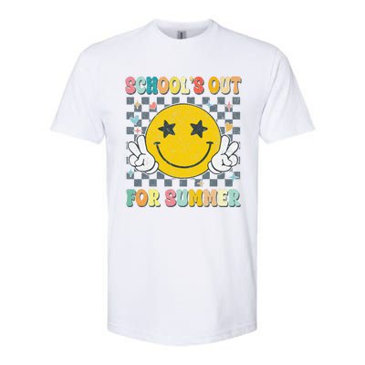 Last Day Of School Retro Schools Out For Summer Teacher Softstyle CVC T-Shirt