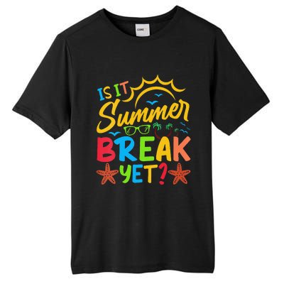 Last Day Of School Is It Summer Break Yet Teacher Off Duty Tall Fusion ChromaSoft Performance T-Shirt