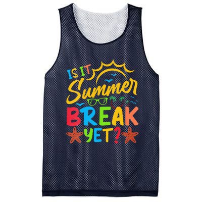 Last Day Of School Is It Summer Break Yet Teacher Off Duty Mesh Reversible Basketball Jersey Tank