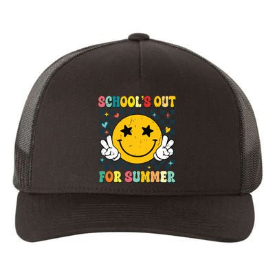 Last Day Of School Retro Schools Out For Summer Teacher Yupoong Adult 5-Panel Trucker Hat