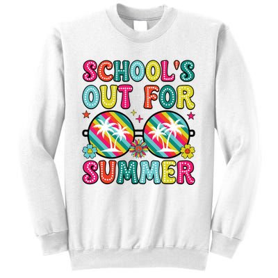 Last Day Of School Retro Schools Out For Summer Teacher Sweatshirt