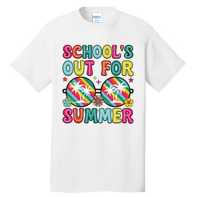 Last Day Of School Retro Schools Out For Summer Teacher Tall T-Shirt