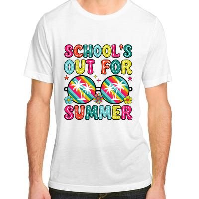 Last Day Of School Retro Schools Out For Summer Teacher Adult ChromaSoft Performance T-Shirt