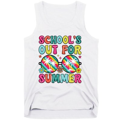 Last Day Of School Retro Schools Out For Summer Teacher Tank Top