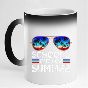 Last Day Of School Schools Out For Summer Teacher 11oz Black Color Changing Mug