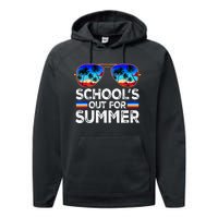 Last Day Of School Schools Out For Summer Teacher Performance Fleece Hoodie