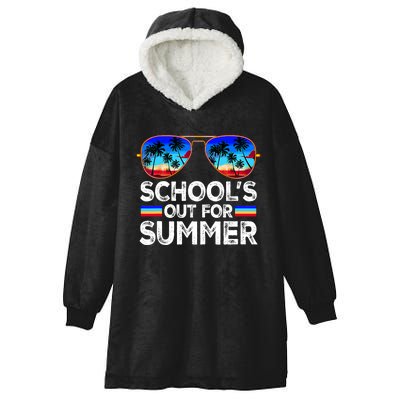 Last Day Of School Schools Out For Summer Teacher Hooded Wearable Blanket