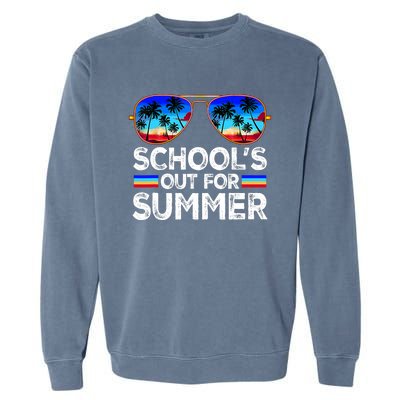 Last Day Of School Schools Out For Summer Teacher Garment-Dyed Sweatshirt