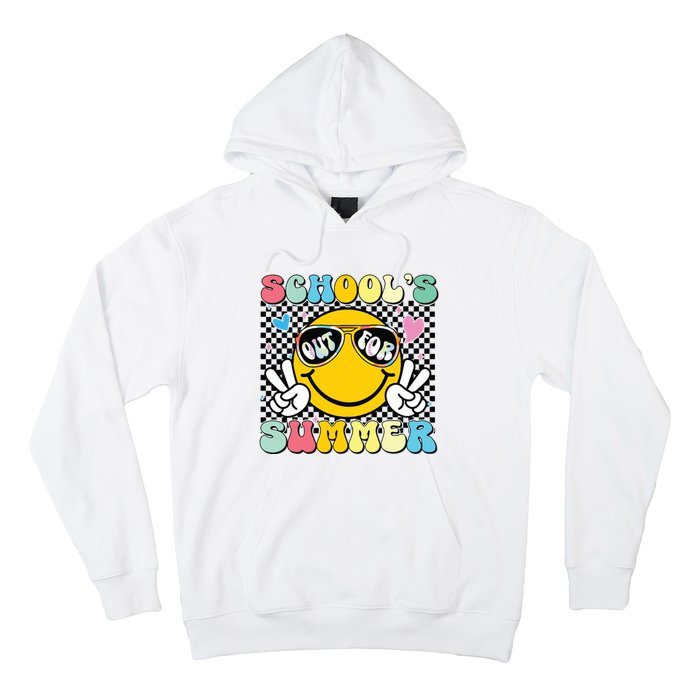 Last Day Of School Retro Schools Out For Summer Teacher Hoodie