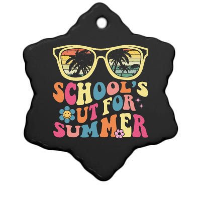 Last Day Of School Retro Teacher SchoolS Out For Summer Ceramic Star Ornament