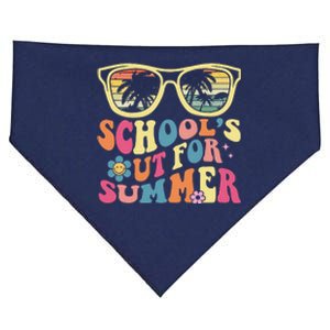 Last Day Of School Retro Teacher SchoolS Out For Summer USA-Made Doggie Bandana