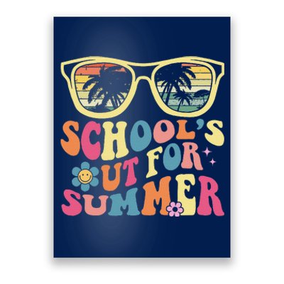 Last Day Of School Retro Teacher SchoolS Out For Summer Poster