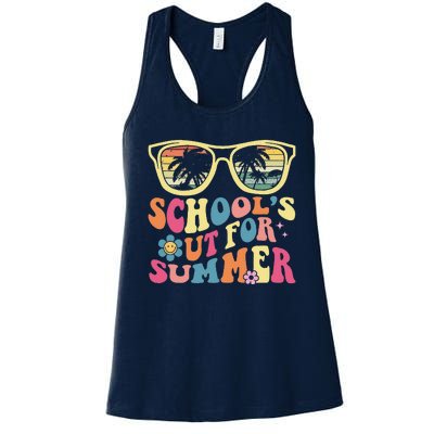 Last Day Of School Retro Teacher SchoolS Out For Summer Women's Racerback Tank