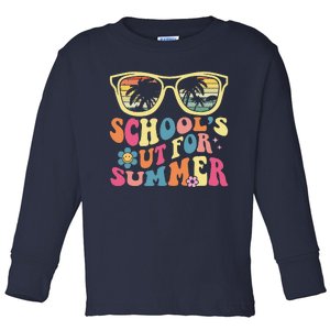 Last Day Of School Retro Teacher SchoolS Out For Summer Toddler Long Sleeve Shirt