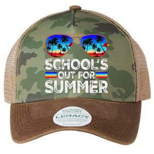 Last Day Of School Schools Out For Summer Teacher Boy Legacy Tie Dye Trucker Hat