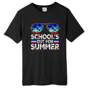 Last Day Of School Schools Out For Summer Teacher Boy Tall Fusion ChromaSoft Performance T-Shirt