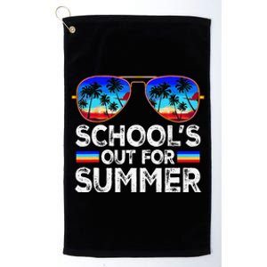 Last Day Of School Schools Out For Summer Teacher Boy Platinum Collection Golf Towel