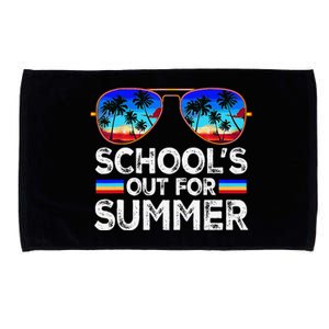 Last Day Of School Schools Out For Summer Teacher Boy Microfiber Hand Towel