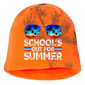 Last Day Of School Schools Out For Summer Teacher Boy Kati - Camo Knit Beanie