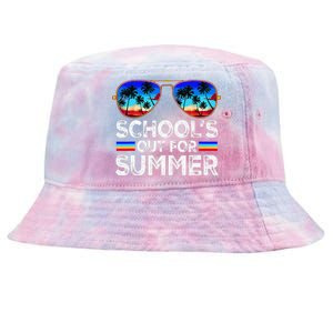 Last Day Of School Schools Out For Summer Teacher Boy Tie-Dyed Bucket Hat