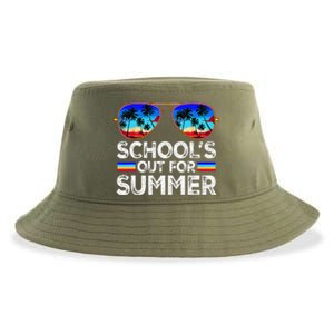 Last Day Of School Schools Out For Summer Teacher Boy Sustainable Bucket Hat