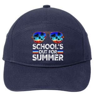 Last Day Of School Schools Out For Summer Teacher Boy 7-Panel Snapback Hat