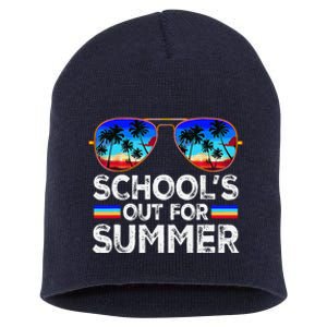 Last Day Of School Schools Out For Summer Teacher Boy Short Acrylic Beanie