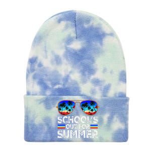 Last Day Of School Schools Out For Summer Teacher Boy Tie Dye 12in Knit Beanie