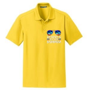 Last Day Of School Schools Out For Summer Teacher Boy Dry Zone Grid Polo