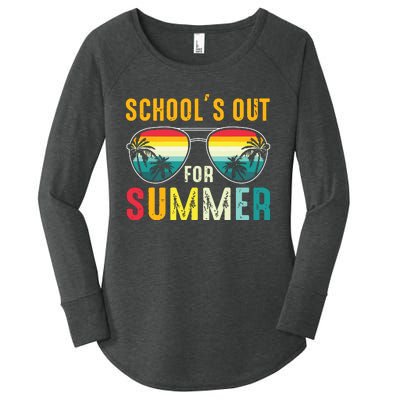 Last Day Of School Retro Schools Out For Summer Teacher Boy Women's Perfect Tri Tunic Long Sleeve Shirt