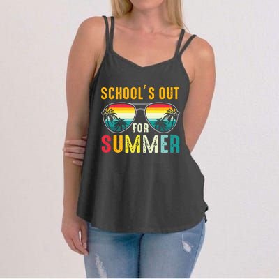 Last Day Of School Retro Schools Out For Summer Teacher Boy Women's Strappy Tank